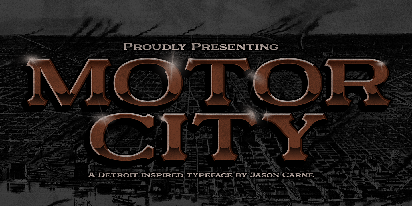 Пример шрифта Motor City #1